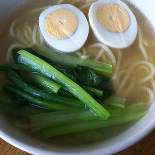 小松菜と味卵の醤油ラーメン